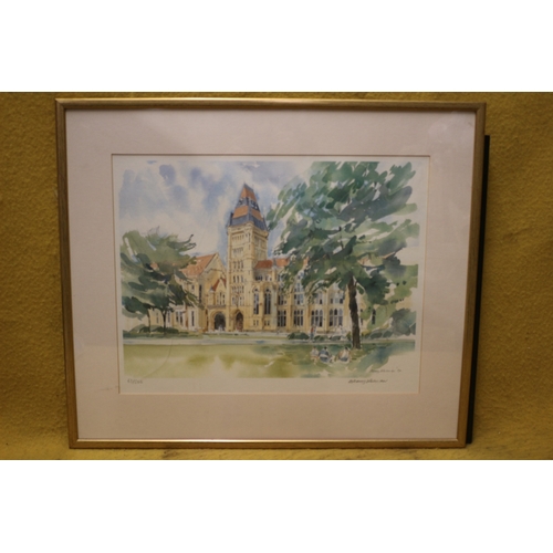 511 - Limited Edition Pencil Signed Print of a Church by Albany Wiseman - 56 x 45cm