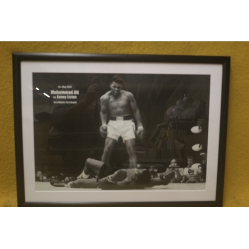 516 - Print from an original Picture of Muhammad Ali V's Sonny Liston Famous Knockdown - 55 x 41cm