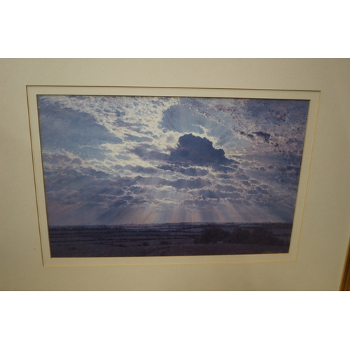 526 - Print of The Sun Behind Clouds - 61 x 49cm