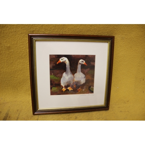 530 - Print of Ducks - Pencil Signed - 35 x 34cm