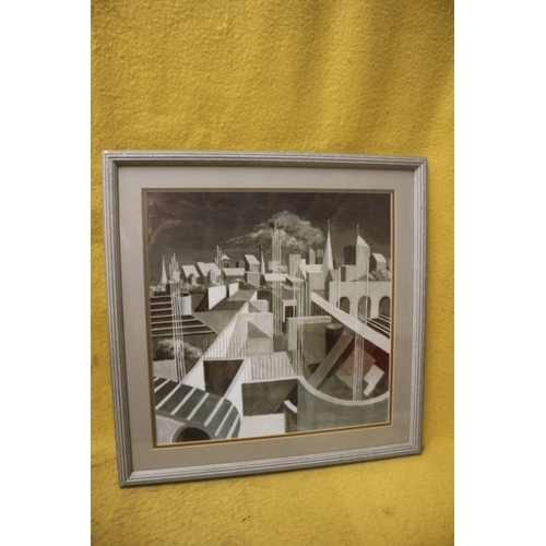 532 - Modern Art - Rooftops - 57 x 57cm