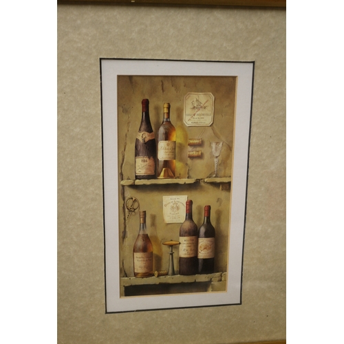 533 - Print -Wine on Shelves - 45 x 45cm