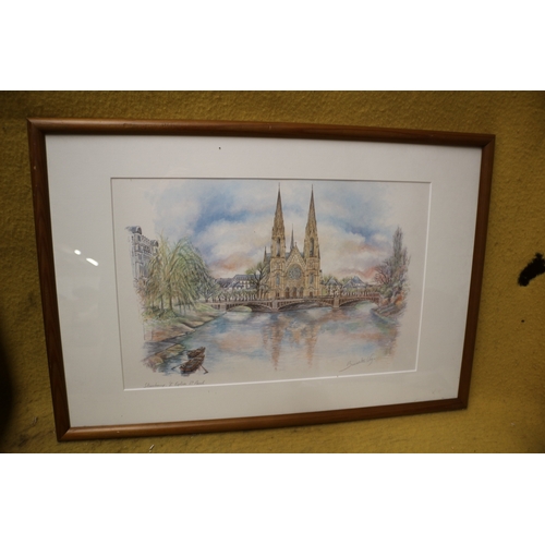 542 - Strasbourg L. Eglise St. Paul - 63 x 43cm