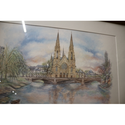 542 - Strasbourg L. Eglise St. Paul - 63 x 43cm