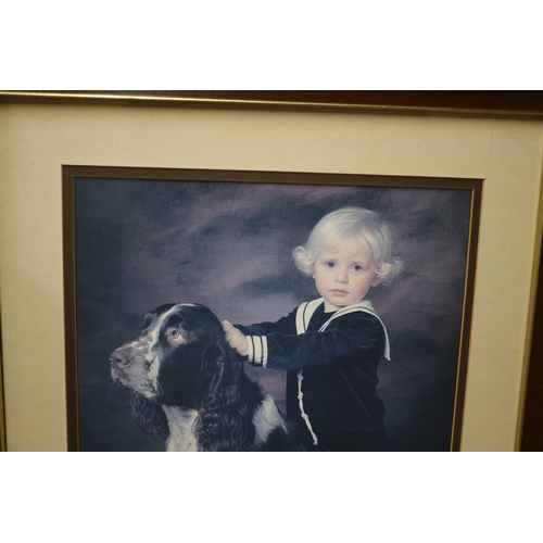 545 - Little Boy with His Dog - 62 x 51cm