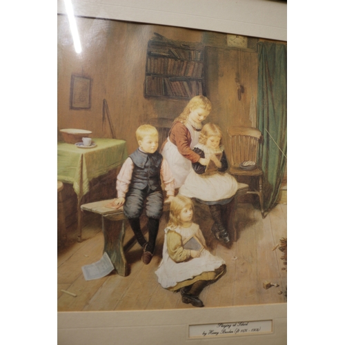 548 - Print - Playing at School by Harry Brooker (1876 - 1902) - 56 x 46cm