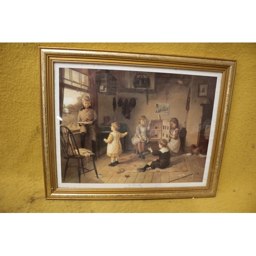 565 - Too Old to Play by Henry Brooker Print - 50 x 40cm