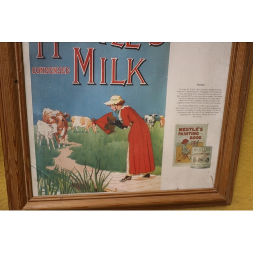 589 - Vintage Nestle's Milk Poster - 42cm x 42cm