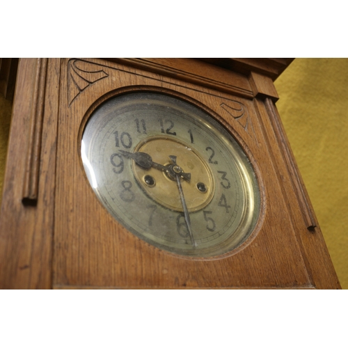 595 - Vintage Wall Clock with Decorative Pendulum