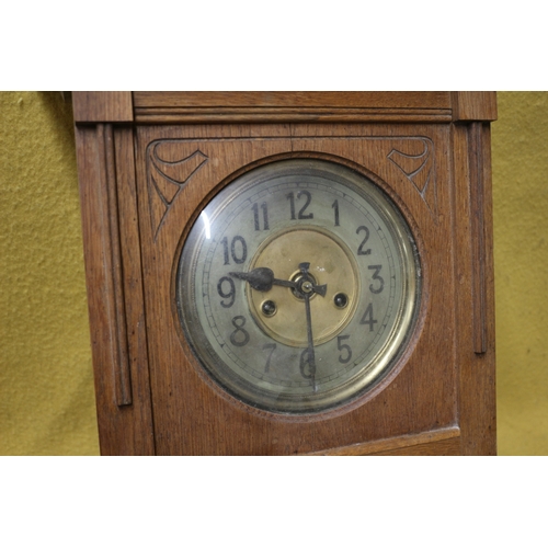 595 - Vintage Wall Clock with Decorative Pendulum