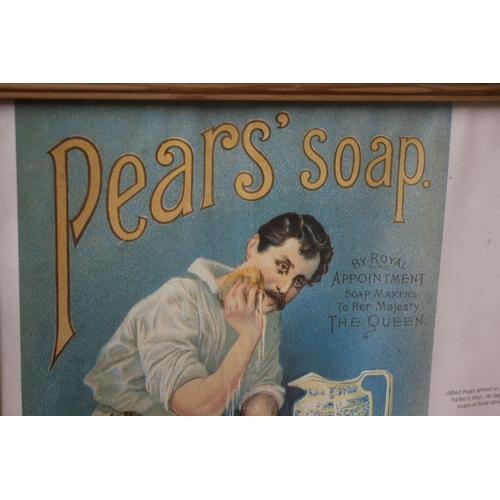 597 - Pear' Soap Advert with Information - 42 x 42cm