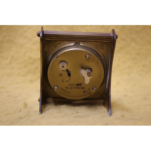 611 - Vintage Ingersoll Brass Desk Clock