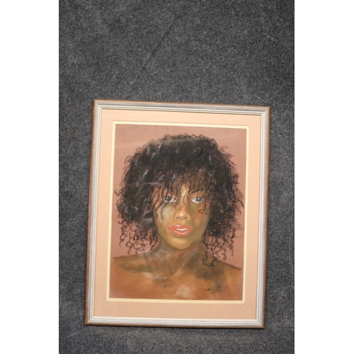 655 - Pastel by S. Huggett of a Lady - 41 x 51cm