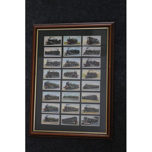 748 - Steam Engine Cigarette Cards, 32 x 43 cm