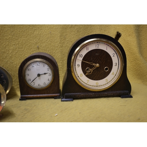 114 - Bundle of Clocks plus Horseshoe Design Barometer