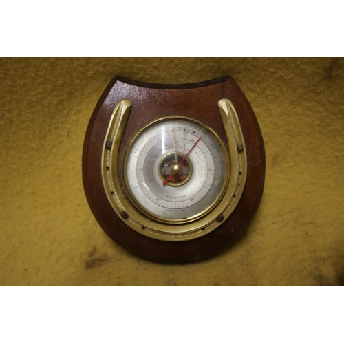 114 - Bundle of Clocks plus Horseshoe Design Barometer