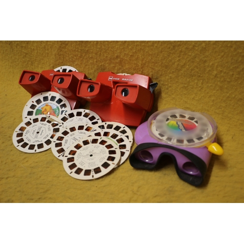 117 - 3 x Childs Viewmaster Toys plus Various Slides including Disney