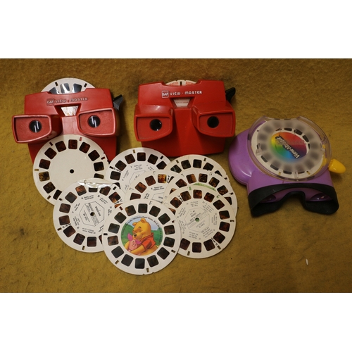 117 - 3 x Childs Viewmaster Toys plus Various Slides including Disney