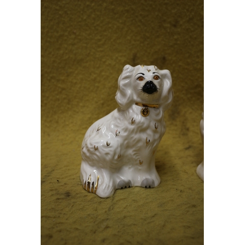 119 - 2 x Royal Doulton Mantlepiece Spaniels - 14cm Tall