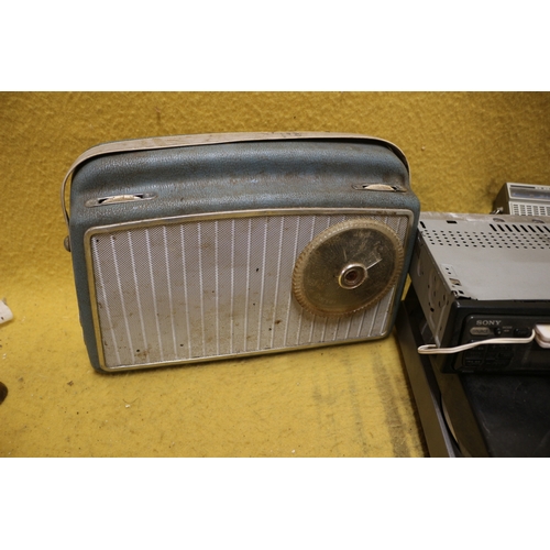 132 - Selection of Various Electrical Items including a Rockburn Amp, Vintage Radios and More