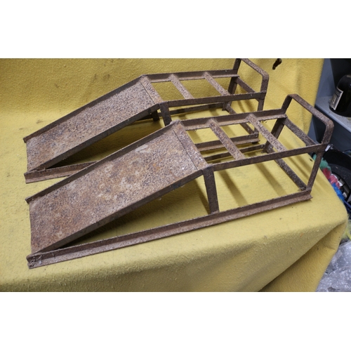 44 - Pair of Metal Car Ramps