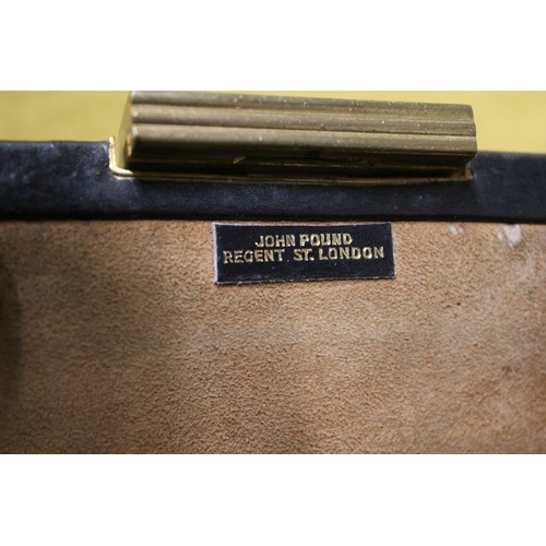 85 - John Pound of Regent Street, London Suede Lined Handbag - 29 x 22cm