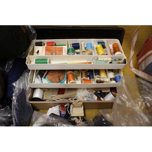 137 - Large Selection of Sewing Items including Sewing Box