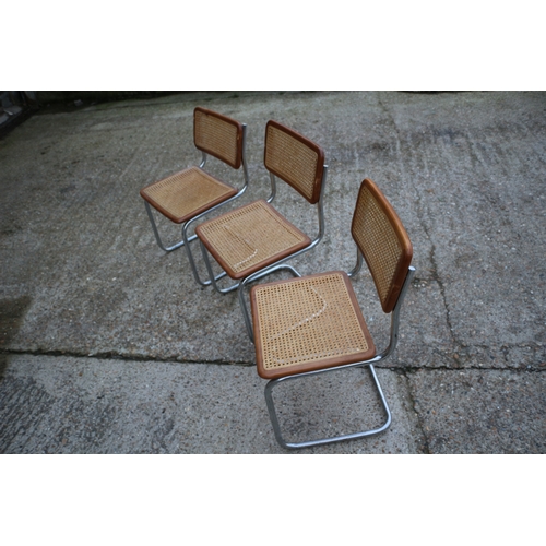 142 - 3 x 1970's Chromed and Wratten Chairs