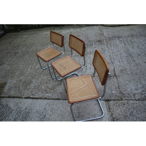 142 - 3 x 1970's Chromed and Wratten Chairs