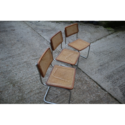 142 - 3 x 1970's Chromed and Wratten Chairs