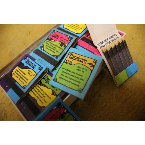 144 - Box Containing a Quantity of Star Sign Packs of Matches