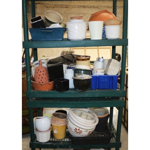 155 - Large Selection of Plant Pots (Racking Not Included)