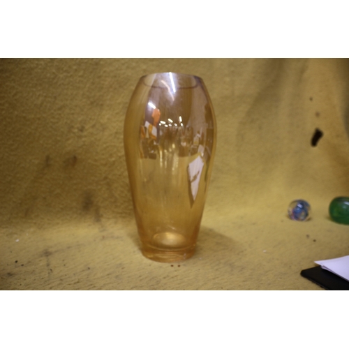 182 - Golden Glass Vase - 29cm Tall