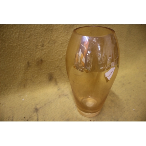 182 - Golden Glass Vase - 29cm Tall