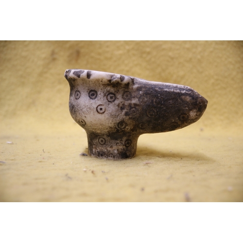 248 - Stone Decorated Roman Oil Lamp