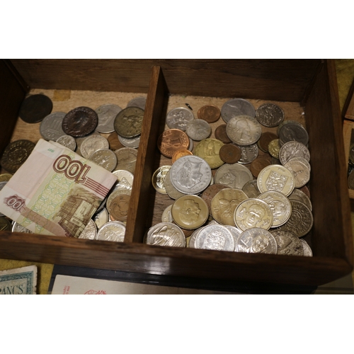 255 - Various British and Foreign Coins and Notes including Old German Example Contained in 2 Boxes, One i... 