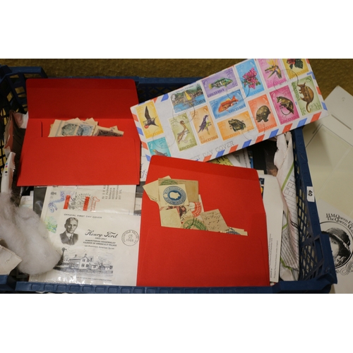 261 - Tray Containing a Large Quantity of Stamps and First Day Covers