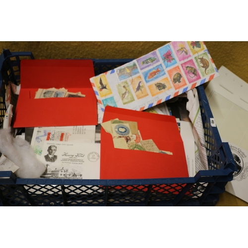 261 - Tray Containing a Large Quantity of Stamps and First Day Covers