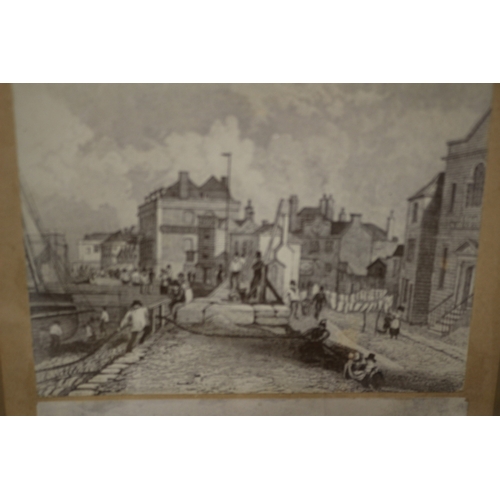 265 - Old Etchings of Sheerness in Frame 1829 - 33 x 39cm