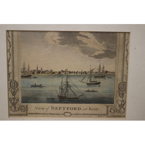 282 - 2 Engravings; one of Greenwich and one of Deptford - 50 x 35cm