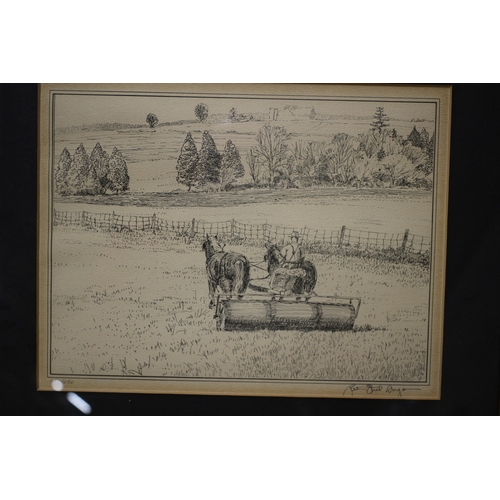 284 - Hand Signed Peter Etril Snyder - 150/250 Limited Edition of Ploughing a Field - 34 x 40cm