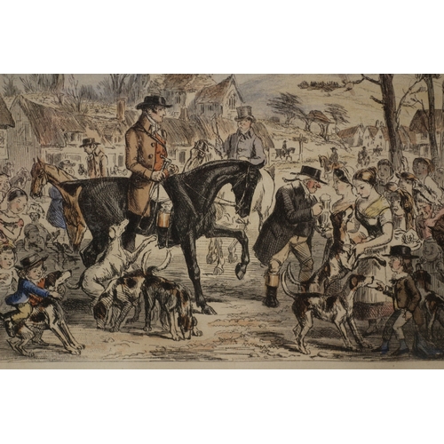 287 - Coloured Engraving - Fox Hunting - 28 x 33cm