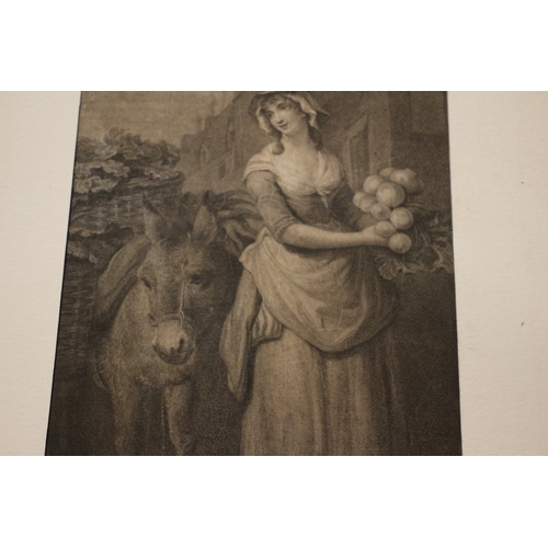 293 - Print of a Lady with a Donkey - 44 x 39cm