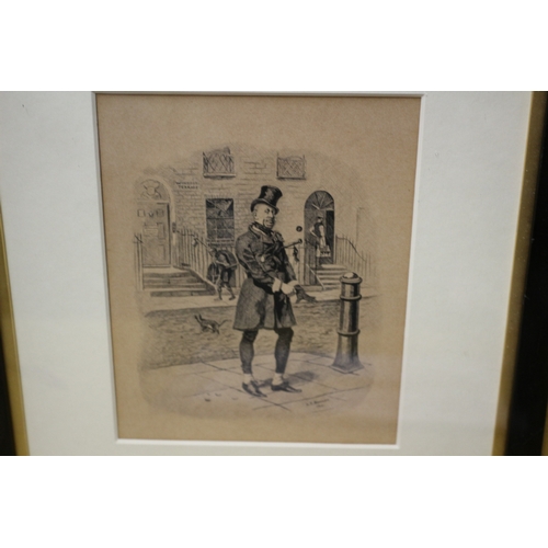 322 - Gentleman in the Street Engraving - 36 x 31cm