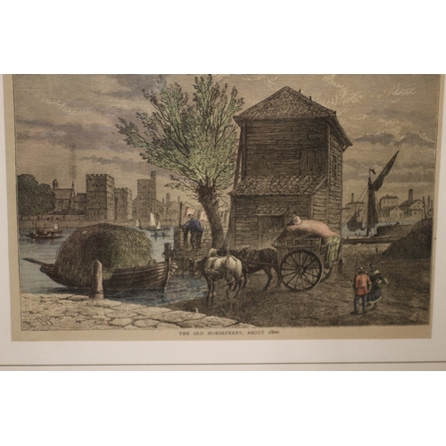 324 - The Old Horse Ferry 1800 - 32 x 27cm