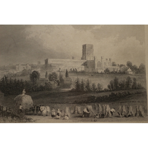 329 - St. Alban's Abbey engraving - 30 x 23cm