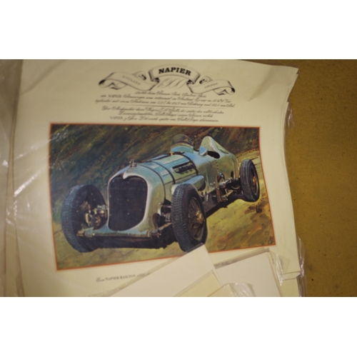 360 - Large Collection of Car Prints - Believed to be Printed in German - 21 in Total - 42 x 33cm