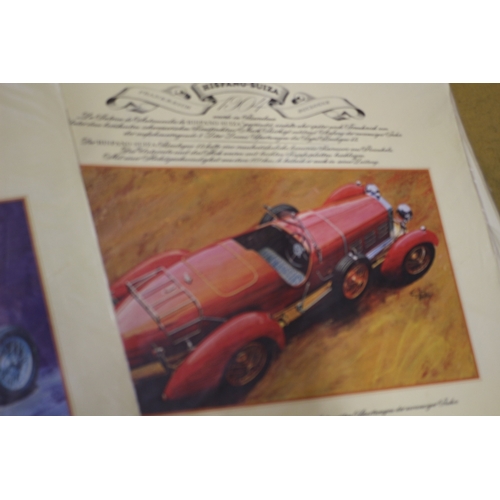 360 - Large Collection of Car Prints - Believed to be Printed in German - 21 in Total - 42 x 33cm