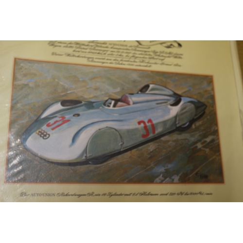 360 - Large Collection of Car Prints - Believed to be Printed in German - 21 in Total - 42 x 33cm