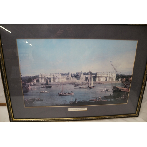 29 - Greenwich Hospital from the North Bank of the Thames Print Orginal by, Antonio Canal. 73cm x 52cm